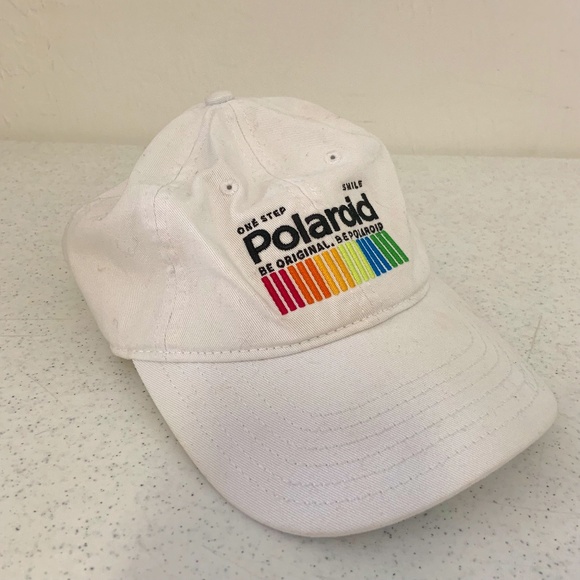 Polaroid Be Original Logo Cotton Rainbow Adjustable Hat - Picture 1 of 12
